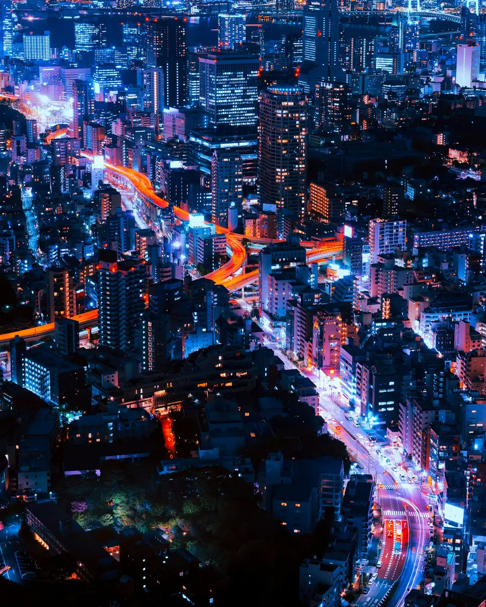 Tráfico y actividad urbana en Tokio